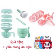 Bộ chế biến ăn dặm kiểu Nhật cho bé 10 dụng cụ