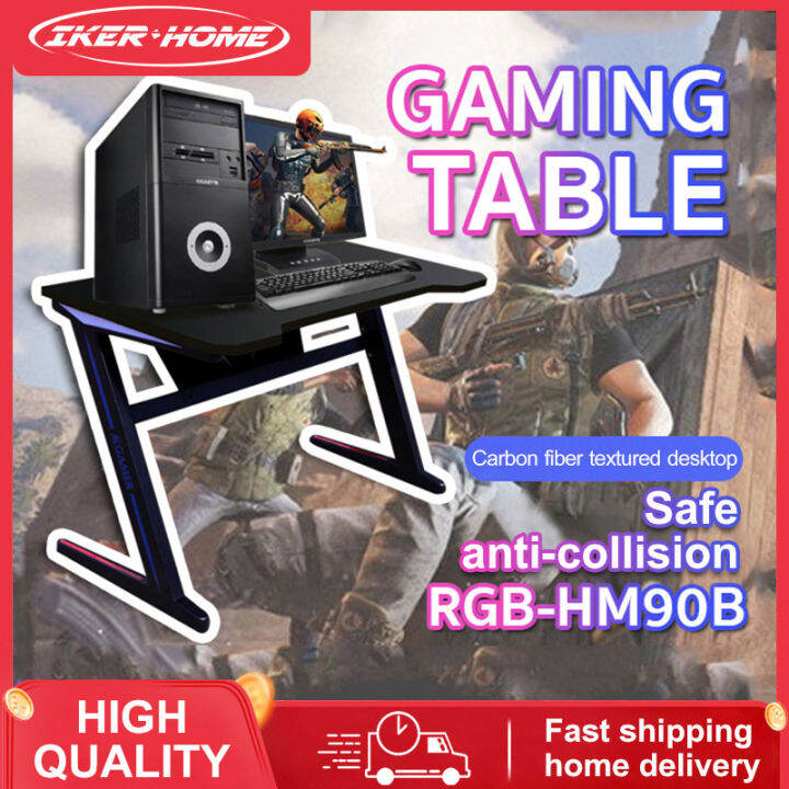 IKER Gaming Gaming Table, RGB Computer Gaming Desk, Gaming Table with