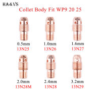 5Pcs 1.0/1.6/2.0/2.4/3.2Mm TIG Collet Bodies 13N25 13N26 13N27 13N28M 13N28 13N29สำหรับ TIG WP9 20 25อุปกรณ์ใช้กับหัวเชื่อม