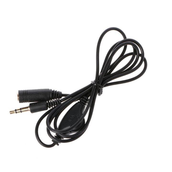 3.5mm Male To Female 3Pole Plug Jack Stereo Audio Aux Cable With