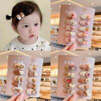 【CW】 5pcs Size Hair for Little Korean Baby Color Pin Fabric Headwear Kids Accessories