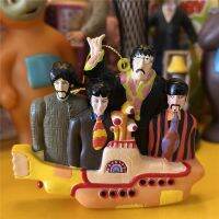 10*10ซม. Kartun Warna Kuning Lennon PVC Mainan Terkenal John Kapal Selam Paul Geogre Ringo Boneka Oh Aksi