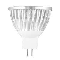 MR16หลอดไฟ LED 4W 12V อลูมิเนียมสีขาวนวลหลอดไฟโคมไฟสปอตไลท์ไฟดาวน์ไลท์เน้น7800-8000K 280-300ลูเมน