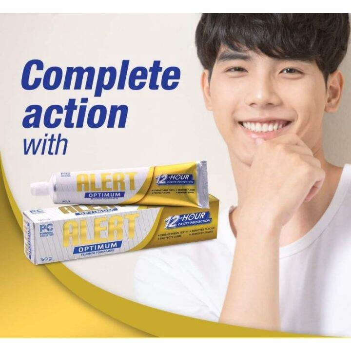 Quality product ALERT OPTIMUM TOOTHPASTE 160g Lazada PH