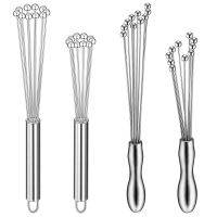 10/12inches Stainless Steel Ball Whisk Wire Egg Whisk Kitchen Whisks for Cooking Blending Whisking Beating Egg Mixer Baking Tool