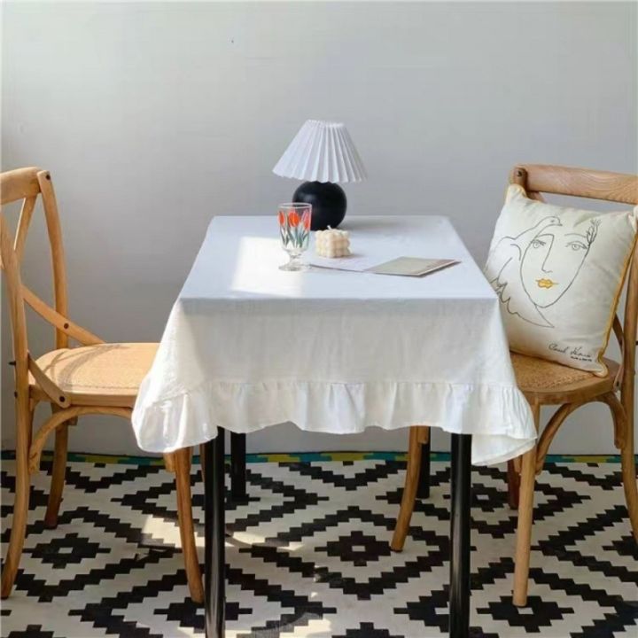 hot-ผ้าปูโต๊ะสีขาว-ins-ฝรั่งเศสย้อนยุคจีบสาวระบายหัวใจโฮมสเตย์ห้องนั่งเล่นผู้ผลิตฝากลม