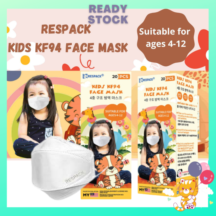 Respack KF94 Face Mask Approved by KKM Malaysia Kids 4ply Premium