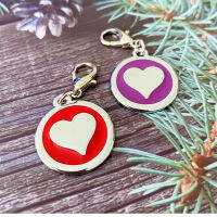 New Shop Lovely Heart Design Dog Cat Id Tags Puppy Plates Pendant Necklace Mixed Colors Cheap Wholesale