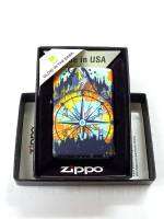 ZIPPO  PREMIUM 49805  COMPASS  DESIGN   ลายรอบตัวต่อเนื่อง360 องศา ทั้ง5ด้าน  ของใหม่ไม่ผ่านการใช้งาน  มาพร้อมกล่อง  รับประกันของแท้    นำเข้าจากอเมริกา