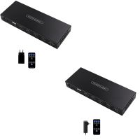 4K60Hz -Compatible2.0 Switcher 7.1 Audio Screen Switcher 5 in 1 Out 1080P Switcher Supports 3D Visual Effects