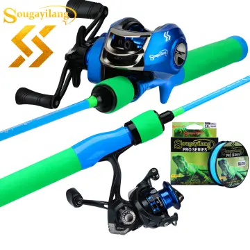 Sougayilang Fishing Set Solid Rod 1.8m 2.1m Ultralight Super Soft High  sensitivity Fishing Rod with 500 or 1000 Series Spinning Fishing Reel  Fishing Combo for Pond Stream River Lake