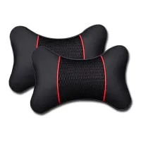 Leather Pillow Cervical Car Leatherwear Neck Head Pillow