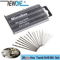 NEWONE 20pcs/set 0.3mm 1.6mm Mini High Speed Steel Twist Drill Bit Set Micro HSS drill bit set with Case