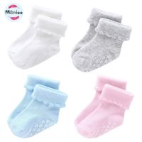 Cotton Baby Socks 8-12 cm For 0-24Months Soft Mesh Breathable Flexible Cute Short Solid Color Socks