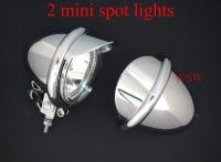 ไฟหน้ามอเตอร์ไซด์ลูกเล็ก ไฟหน้ากลม ไฟหน้า ตาเพชร มีแก๊ป 901 ใส่ทั่วไป 12V Pair Mini Headlight Lamp Head Light Spot Universal