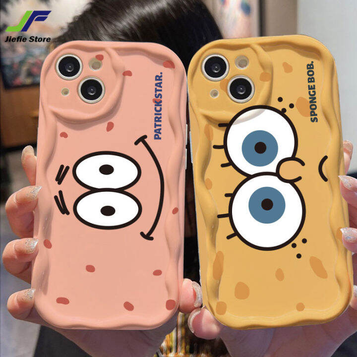 jiefei-เคสโทรศัพท์มือถือการ์ตูนน่ารัก-spongebob-สำหรับ-vivo-y51-y31-y76s-y76-y85-v9-y91c-y91i-s1-s1โปรเวฟด้านข้างส่งบิ๊กสตาร์นุ่มเคสป้องกันแรงกระเทือน