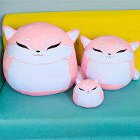 14-40ซม. สีชมพู Fox Yae Miko Plush ของเล่นตุ๊กตาอะนิเมะ Genshin Impact Yae Miko Fox โยนหมอนคอสเพลย์ Props Kawaii Plushies