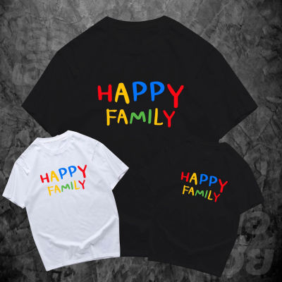 (ของขวัญวันแม่)เสื้อ ครอบครัว happy family มีเสื้อเด็ก และ ผู้ใหญ่ ผ้าCotton 100% มีสองสี S-5XL