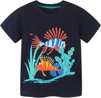 Childrens Summer T Shirt Cartoon Animals Print Short Sleeve Crewneck Top Casual Going Out for 1 Thermal