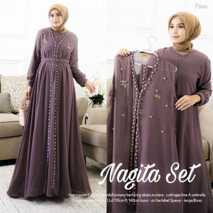 GAMIS WANITA DEWASA TERBARU VIRAL BAHAN CERUTY BABYDOLL PREMIUM NAGITA SET ROMPI BUSANA