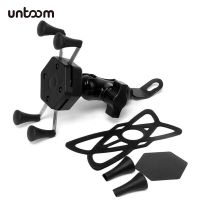 Universal 360 Degrees Rotation Adjustable Motorcycle Motorbike Rearview Mirror Phone Holder Stand Cellphone Mount for Scooter