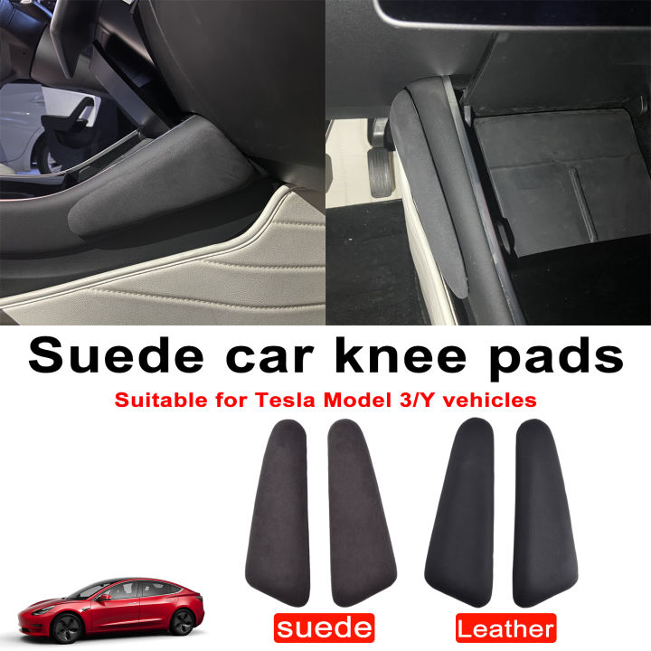 สำหรับ-tesla-รุ่น3รุ่น-y-suede-รถเข่า-pad-cushion-คอนโซลกลางเข่าหมอนขา-pad-ต้นขารุ่น3รุ่น-y-อุปกรณ์ตกแต่งภายใน