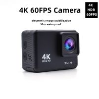 2023กล้องแอ็คชั่นขนาดเล็กใหม่จอ60Fps 4K กันน้ำเครื่องบันทึกกล้องกีฬาไดรฟ์ถ่ายภาพวิดีโอเว็บแคมจอ LCD แบบสัมผัส2.0