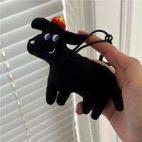 ✙ Cute Black Dog Plush Pendant Ins Cartoon Doll Key Chain Couple Bag Accessories Small Pendant Bag Pendant