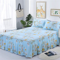 Home Textile Bedcover European Style Bedspread Polyester Cotton Bed Skirts Flowers Colourful Bed Linings150X200cm Queen Size