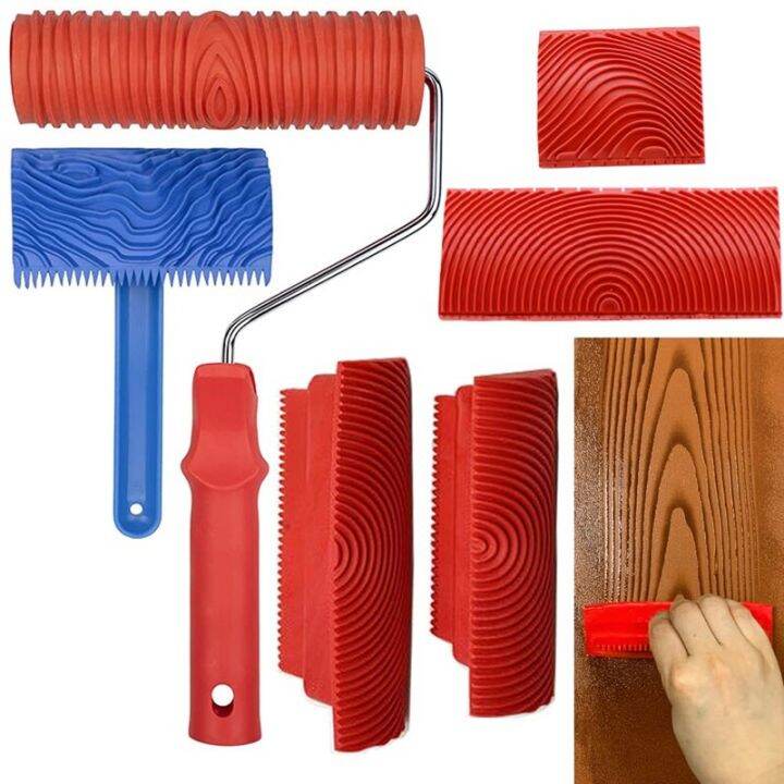Wood Grain Tool Set, 6Pcs 7 Inch Graining Painting Tool Wood Texture