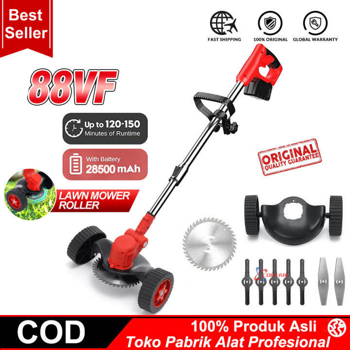 Mesin Potong Rumput Baterai V Cordless Lawn Mower Mesin Pemotong Rumput Mesin Rumput Elektrik