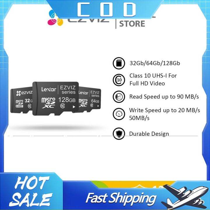 Ready stock 】 EZVIZ MicroSD 32/64/128GB Cards Memory Card for Cameras