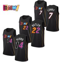 ขายร้อน75TH ครบรอบบาสเกตบอล Jersey 2022ผู้ชาย Miami City Heat #14 Tyler Herro #7 Lowry #22 Jimmy Butler Jersey