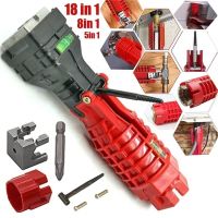 【hot】 5/8/18 In 1 Pipe Wrench Faucet and Sink Installer Multifunction Plumbing English Tools