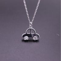 Silver thai 925 Silver Cubic Zirconia car pendant Necklace 18 inch+2 ,สร้อยคอจี้รูปรถใส่เข้ากันได้กับทุกชุดขนาดเป็นเงินแท้คะจะให้เป็นของขวัญก็ดี , Kids Car Necklace gift for her