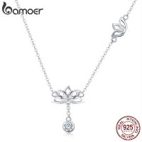 【HOT】 Bamoer 925 Sterling Pendant Necklaces Necklace for Jewelry BSN012