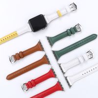 ℗ Leather Strap For Apple Watch Band 38mm 40mm 42mm 44mm Women Sports Wristband For iWatch 7 6 5 4 3 SE 41mm 45mm Replacement Band