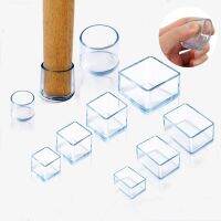 ❁ 4/8Pcs Transparent Chair Leg Caps Non-slip Silent Furniture Table Covers Socks Plugs Cover Wood Floor Protector Pads Home Decor