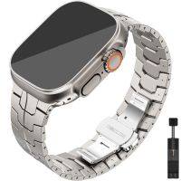 Titanium Colored Strap For Apple Watch Ultra 49mm 7 8 45mm 41mm Stainless Steel Band iWatch Series SE 6 5 4 3 44mm 40mm 42mm