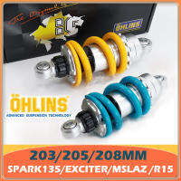 OHLINS  โช๊คมอเตอร์ไซค์  สำหรับ​ Exciter150 Mslaz R15 spark135 Exciter155 (ส่งเร็วทันใจ) โช้คหลัง 203mm/205mm/208mm