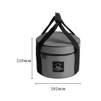 Grey L Camping Storage Organizer Camping Stoves Storage Bag Waterproof Portable Cookware Dinnerware Organizer Camping Supplies