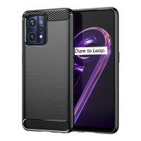 Case For Realme 9 Realme9 4G RMX3521 Carbon Fiber Skin Silicone TPU Soft Back Cover For Realme 9 Realme9 RMX3521 Cover Protector Cables