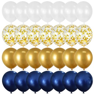 40pcs Navy Blue Balloon Set Wedding Kids Birthday Party Latex Confetti Balloons Garland Graduation Party Decoration Baby Shower Balloons