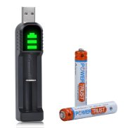 Rechargeable AAAA Battery and AAAA USB Charger for Surface Pen Batteries