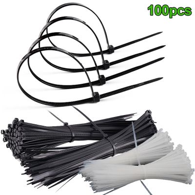Nylon Zip Ties ( PACK OF 100) Cable Ties Strength Tie Wraps for Tying Cables, Wires, Organization