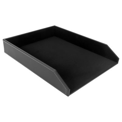PU Leather Collection Letter Tray,Document Desk Stackable Office File