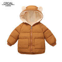 CROAL CHERIE Girls Coat Kids Winter Jacket For Boys Warm Fleece Boys Clothes Children Parkas Velvet Outerwear 90-130cm