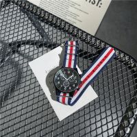 【Hot Sale】 British style trendy three-eye large dial watch cool and handsome teenage male students sports artifact