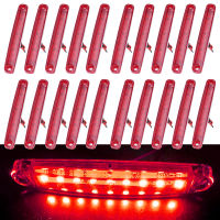 20pcs Red 24V 9LED BusTruckTrailerTruck Waterproof LED Lights Side Marker Light LED Light Tail indicator Parking lamps