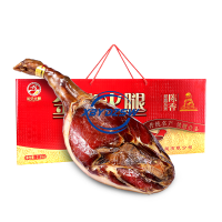 【Huadong store】金字金华火腿Jinhua Jinzi แฮม 2.5 กก. ขาทั้งหมด กล่องของขวัญแฮมจีน เบคอน กล่องของขวัญวันหยุดปีใหม่ Zhejiang Specialty